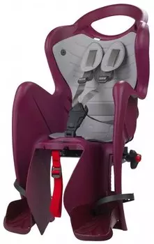 Детское велокресло BELLELLI Mr Fox Clamp, заднее, до 22 кг, plum lux, 01FXM00038LX