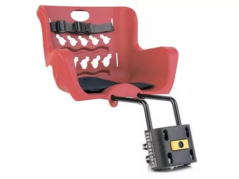 Детское велокресло BELLELLI Pulcino B-Fix, на рулевую трубу, красное, 01PLCB008