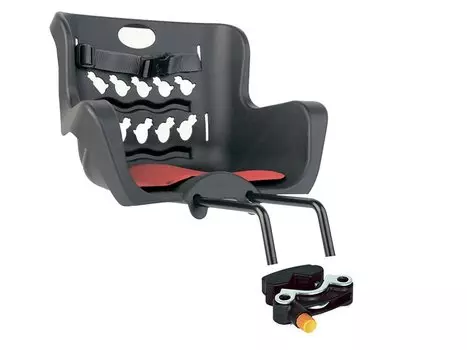 Детское велокресло BELLELLI Pulcino HandleFix, на рулевую трубу, чёрное, до 15 кг, 01PLC000