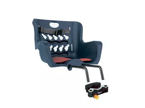 Детское велокресло BELLELLI Pulcino HandleFix, на рулевую трубу, тёмно-синее, до 15 кг, 01PLC005