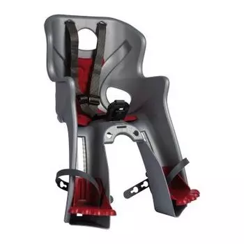 Детское велокресло BELLELLI Rabbit B-Fix, на рулевую трубу, серебристое, до 15кг, 01RBTB0007