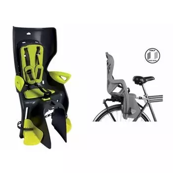Детское велокресло BELLELLI Summer Clamp Hi-Viz, на багажник, черный/желтый, до 22кг, 01SMM0027