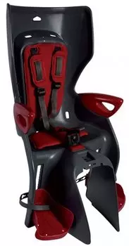 Детское велокресло BELLELLI Summer Relax B-fix 29", заднее, на велосипед 29", тёмно-серый/красный, 01SMRB0002XL