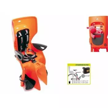 Детское велокресло BELLELLI Summer Standard B-fix, на подседельную трубу, оранжевое, до 22 кг, 01SMSB0011