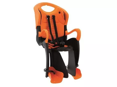 Детское велокресло BELLELLI Tiger Relax B-FIX, на подседельную трубу, чёрно-оранжевое, до 22 кг, 01TGTRB0001