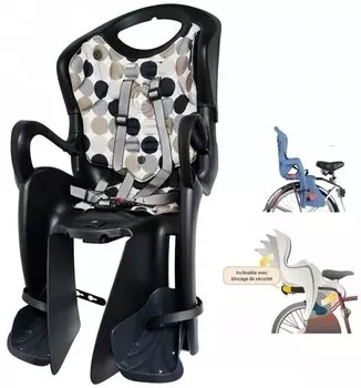 Детское велокресло BELLELLI Tiger Relax B-Fix, заднее, до 22 кг, black bubbles, 01TGTRB0000