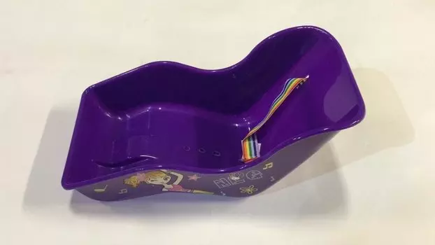 Детское велокресло для КУКОЛ, универсальное крепление на раму, с ремешками, фиолетовый, 00-170575