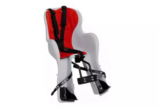 Детское велокресло HTP KIKI STANDARD, на рулевую трубу, светло-серое, до 15 кг, 92070312