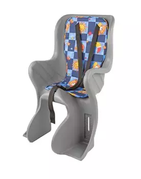 Детское велокресло на подседельную трубу серое SF-928LG до 7 лет/22 кг