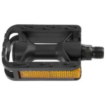 Педали велосипедные M-Wave детские, пластик, с отражателями, 1/2", 56*83мм, черные, 5-311030