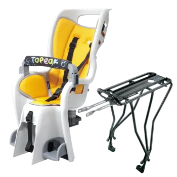 Детское велокресло TOPEAK BABYSEAT II & BABYSEAT II RACK (DISC), для 26"/27.5" (650B)/700c, с багажником, TCS2205