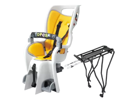 Детское велокресло TOPEAK BABYSEAT II & RACK (DISC), для 29", с багажником, до 22 кг, белое, TCS2207