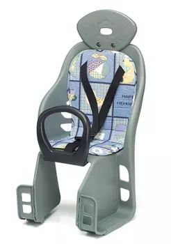 Детское велокресло TRIX YC, на багажник, с подголовником, синее, до 18 кг, 280х635х250 мм, YC-815 (blue)