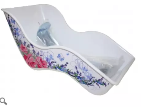 Детское велокресло Vinca Sport, для куклы, белое, "цветы", VS-KD01 white Flowers