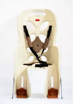 Детское велокресло Vinca Sport, на багажник, бежевое с коричневой накладкой, до 22 кг, HTP 111 Fraach