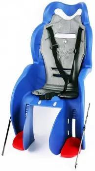 Детское велокресло Vinca Sport Sanbas, на раму, синее с черной накладкой, HTP 930 Sanbas blue/black