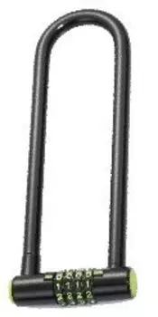 Велосипедный замок M-WAVE, U-lock, кодовый, 49 х 195мм, черный, 6-641895