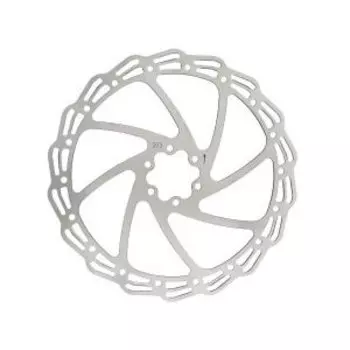 Ротор велосипедный SUNRACE DRMS30.L000.0S0.H S30, 203мм, под 6 болтов, серебристый, 06-201708