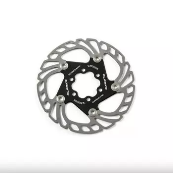 Диск тормзной CLARKS плавающий на алюминиевом пауке CFR-AR18-160-BLK-AM 160мм+6болтов нерж. сталь, 3-835