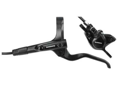 Тормоз дисковый Shimano MT201, BL(лев)/BR(передн), полимер. колодк., 1000мм, цв. черный, EMT201KLFPRA100