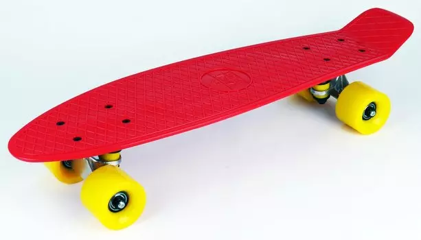 Доска-круизер Vinca Sport, 22,5 мм*6", красный/ желтый, DS 01 red/yellow