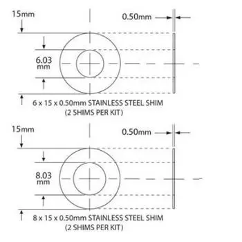 Шайбы регулировочные Enduro RWC SHIM KIT 6X15X05, Steel, SSSK6X15X05/SSSK8X15X05