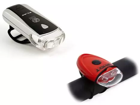 Фара+фонарь A-Shot R красный с батареями AUTHO 3 диода/2 функции +2 диода/2 функции 8-12040106