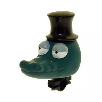 Клаксон "крокодил" резина/пластик детский зеленый 5-422044