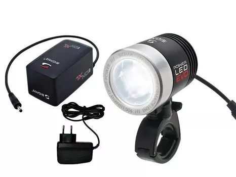 Фара передняя SIGMA POWER LED EVO PRO, диодная, с зарядкой и аккумулятором, 16910