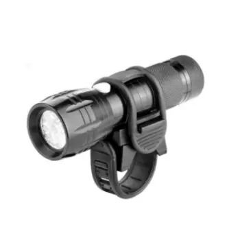 Фара велосипедная TRIX, передняя, 9 диодов, 1 режим On-Off, батарейки АААх3, корпус алюминий, JY-829