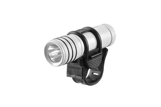 Фара велосипедная JING YI JY-879, передняя, алюминий, LED, меняющийся фокус, 3 режима, серебристый, RNVJY8790001