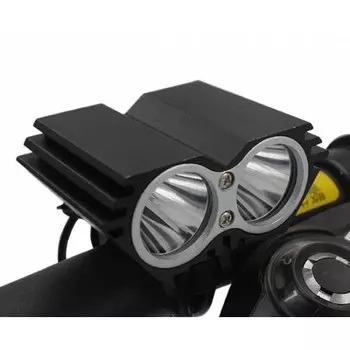 Фара велосипедная передняя, 2 светодиода, макс. 1200 лм, время работы: 3,5 ~ 12ч, 4 режима, EBL-302