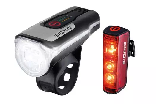 Фара велосипедная с фонарём SIGMA AURA 80 люкс, OSRAM LED, 2 режима USB/Blaze, 4-017860