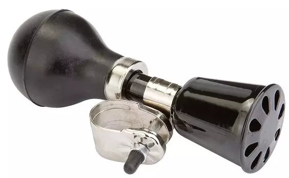 Клаксон велосипедный 81B-02, сталь/резина, чёрный, 210180