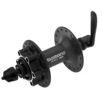 Велосипедная втулка Shimano ALIVIO EHBM475BL, передняя, 32 отверстия, под дисковый тормоз, с эксцентриком, 2-911