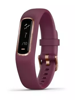 Фитнес-браслет Garmin vivosmart 4, EEU, S/M, Merlot/Rose Gold, 010-01995-21