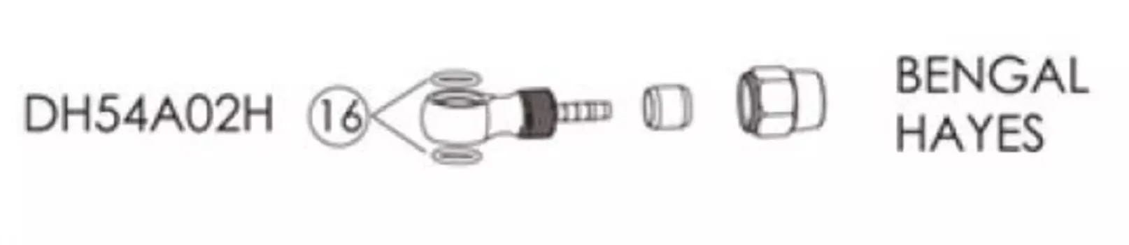 Фиттинги и переходники BENGAL для гидролиний BENGAL, HAYES в блистере, DH54A02H