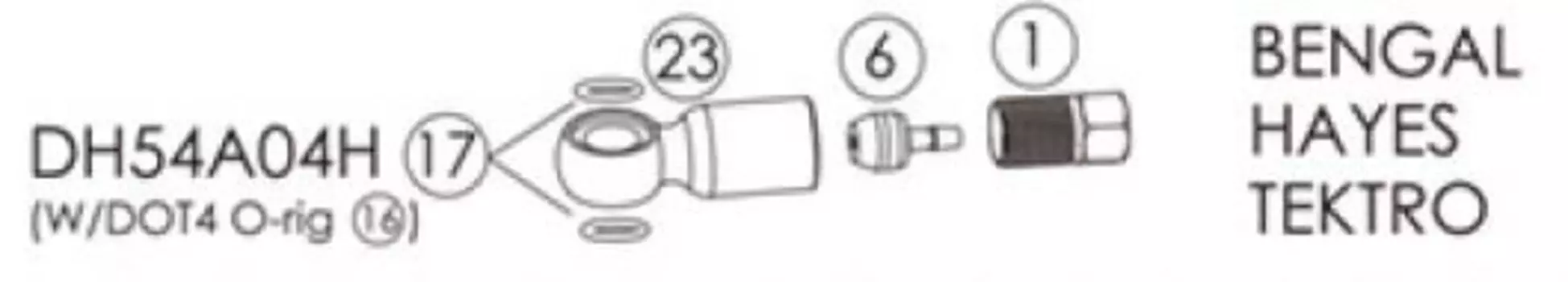 Фиттинги и переходники BENGAL для гидролиний BENGAL, HAYES в блистере, DH54A04H