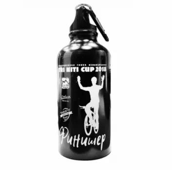 Фляга алюминиевая Tacx, сувенир "TRI NITI CUP 2018 Финишер", TRINITI2018