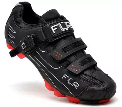 Велотуфли FLR F-65 MTB, черно-красный
