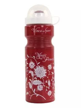 Фляга детская Vinca Sport с защитой от пыли 750мл, белая, "волшебные цветы", VSB 04 magic flowe