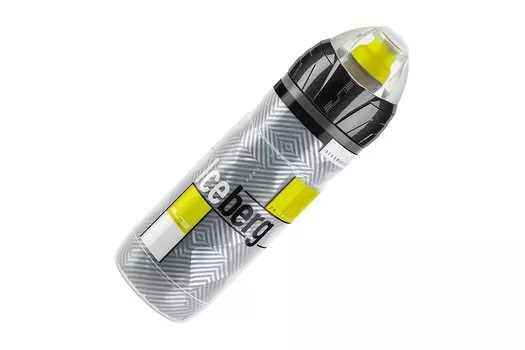 Фляга Elite Iceberg, 0.5 л, желтый рисунок, термо-2 часа, защитный колпачок, EL0080346