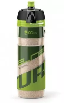 Фляга Elite Turacio, 0.5 л, мембранный клапан, наполнитель из пробкового дерева, зеленый, EL0141304