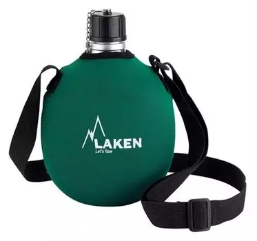 Фляга Laken Clasica 121 в чехле screw cap, зеленый, 1л