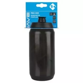 Фляга велосипедная M-WAVE PBO, 550 мл, пластиковая, черная с черной надписью, 5-340426