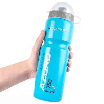 Фляга велосипедная Vinca Sport, с защитой от пыли 750мл, голубая, VSB 21 azuro