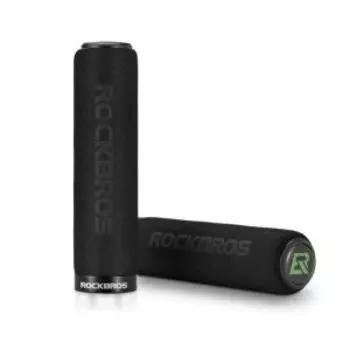 Грипсы велосипедные Rockbros, вспененная резина, с фиксатором, черный, RB_BT1001BKBK