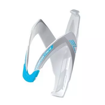 Флягодержатель Elite, Custom Race, fiberglass, белый глянец, логотип синий, EL00 616 108