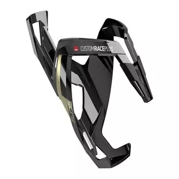 Флягодержатель ELITE Custom Race Plus, черный, золотой рисунок, EL0140649