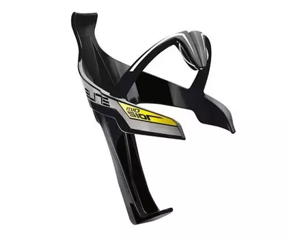 Флягодержатель Elite, Sior Mio Race, fiberglass, черный глянец, логотип желтый EL0101659